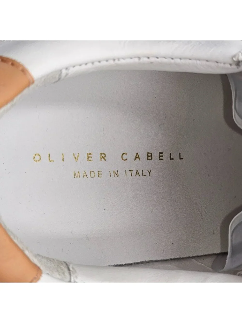 NWOB Oliver Cabell Women Low 1 LEEDS White Leather Sneakers Glitter  Sz 5.5 2254 - Picture 16 of 16
